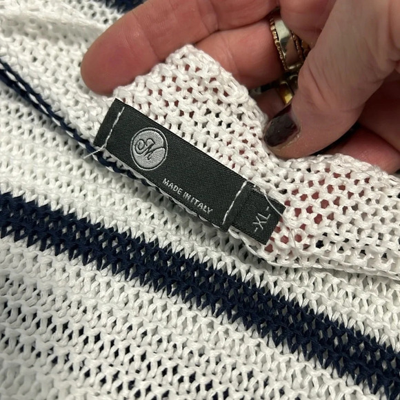 M Made in Italy NWT Open Weave Dolman Sleeve Top XL - Picture 6 of 8